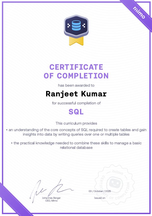 Technical Certification